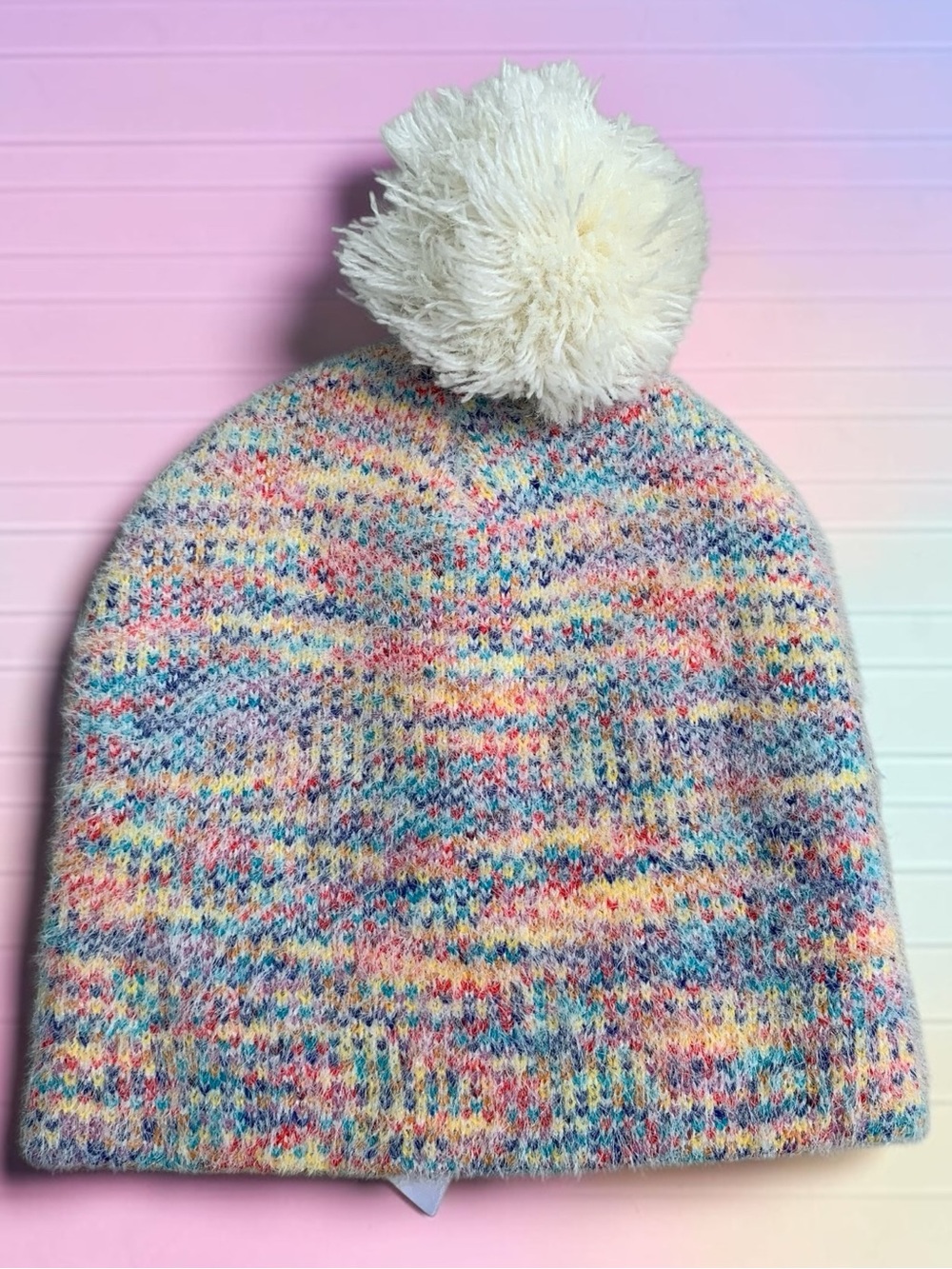 Urban Outfitters Kids Multi-Color Knit Pom Beanie Hat